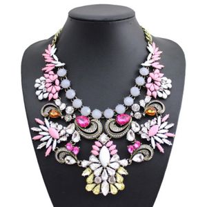 Bijoux fantaisie pour femmes, collier à la mode avec Drag Queen, bijoux avec coudes brillants et chaîne en argent 262V