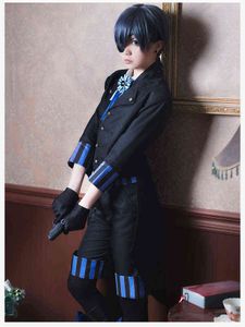 Costume Homme Femme Black Butler Kuroshitsuji Cosplay Ciel Phantomhive Cos Japon Vêtements Carnaval Venez costumes avec perruque uniforme ensemble complet L2207