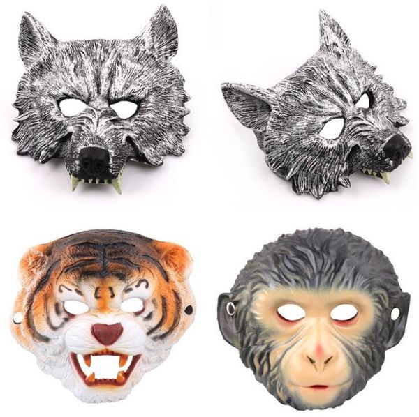 Masque de fête costumée masques d'Halloween accessoires de fête costumée pour enfants masque animal loup-garou masque d'horreur animal loup masque de chien masques visage loup