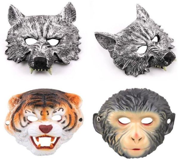 Máscara de fiesta de disfraces Máscaras de Halloween Accesorio de fiesta de disfraces para niños Máscara de animal de hombre lobo animal de terror Máscara de perro lobo Cara de lobo mas5599061