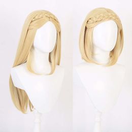 Costume Femme Femmes Golden Blonde Princesse Zelda Cosplay Wig