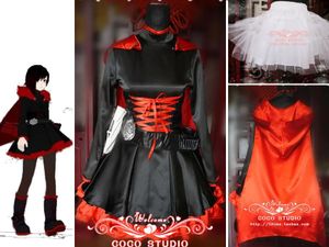 Kostuum RWBY Red Ruby Rose cosplay kostuum handgemaakte outfit