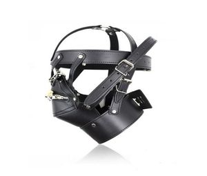 Costume de fête sexuelle en cuir, serrure Gimp, jouet, harnais de tête, masque de bondage, fétiche HS R5017256155