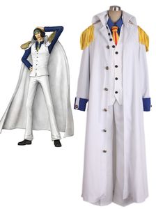 Kostuums Anime één stuk Aokiji Kuzan Navy Admiraal uniforme cosplay