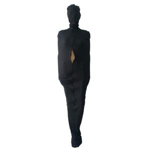 Costumes Cosplay Unisexe Fetish Catsuit bodybag Zentai sac de couchage Full Tight body Lycar Mummy Bag Stage Props peut masque amovible