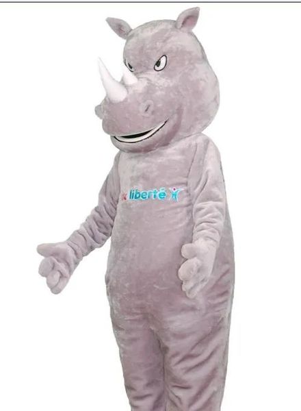 Costumes Costume de mascotte de rhinocéros gris personnalisé taille adulte livraison gratuite