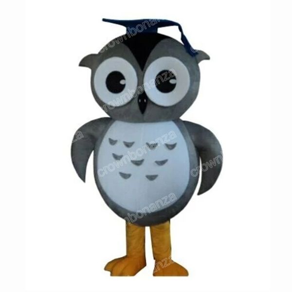 Costumes Halloween Brown Grey Owl Mascot Costumes Cartoon de haute qualité