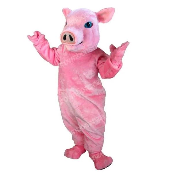 Costumes Halloween Costumes de mascotte de cochon mignon personnage de dessin animé tenue costume de noël tenue de fête en plein air taille adulte caillot publicitaire promotionnel