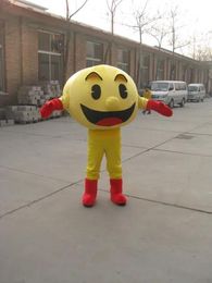 Costumes de haute qualité, images réelles, costume de mascotte Pacman de luxe, carnaval fantaisie