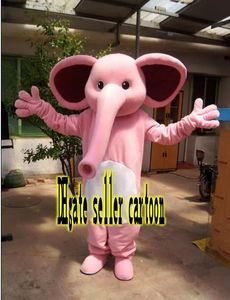 Kostuums van hoge kwaliteit Real Pictures Deluxe Roze Elephantl mascottekostuum anime kostuums reclame mascotte volwassen grootte fabriek direct gratis