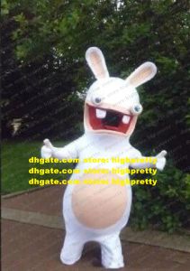 Kostuums Rayman Raving Rabbids Rabbit Mascot Costume Adult Catoon Character Outfit Suit Festival Celebration COLPY ROLEPLAY ZZ7915