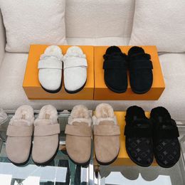 Cosy Flat Comfort Clog 1AC6Z3 Mules de créateur en cuir de veau velours avec doublure en peau de mouton confortable, assise plantaire anatomique et semelle extérieure légère en micro