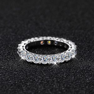 COSYA Band Ringen 22 Ct Volledige Moissanite Rij Ringen Voor Vrouwen 925 Sterling Zilver D Wit Goud Diamanten Ringen Eternity bruiloft Fijne Sieraden AA230417