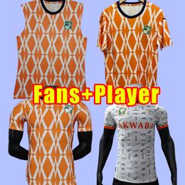 Côte d'Ivoire Team National Soccer Jerseys Côte d'Ivoire DROGBA KESSIE ZAHA CORNET HOMMES Maillot de pied Football Man Uniformes 2023 2024 Fans Player Version Vest