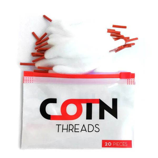 COTN THREADS Sac Coton Orange double tête dentelle Pré-construit Bobine Fil Cotons Bandes Lacet pour RTA RDA RBA Atomiseur Réservoir ZZ