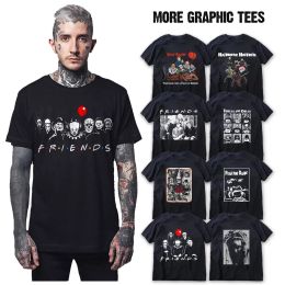 Puur Katoen Mannen T-shirt Grappig Halen Grafische Horror Vrienden Mannen T-Shirt Big Size Grappige Mannen T-shirt Grappige T-shirts tops plus size