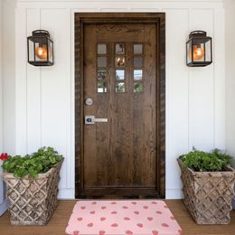 Cottagecore landelijke esthetische badkamer mat aardbeien kawaii schattige pastelkleurige pastel roze deurmatt tapijt toegangsdeur tapijt huisdecoratie