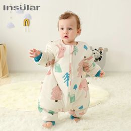 Saco de dormir de algodón para bebé con mangas, saco de dormir de dibujos animados para niños, saco de dormir para niños, ropa de cama, sobre, saco de dormir, Sacs De Couchage 240108