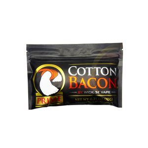Coton Bacon 2.0 organique portable Prime Vape coton argent or Prime V2 Version adapté pour bricolage mèche bobine RDA RTA atomiseur