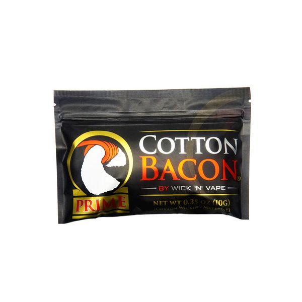 Cotton Bacon 2,0 orgánico portátil Prime Vape algodón plateado Gold Prime V2 versión apto para DIY Wick Coil RDA RTA atomizador