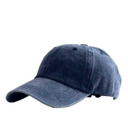 Berretto da baseball in cotone panno lavato uomo donna snapback vintage hip hop cappellini tinta unita papà bone casquette