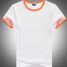 Marca de algodón YSMILE Y Mes Quality Fasion camisa de hombre blanca con borde naranja 220401