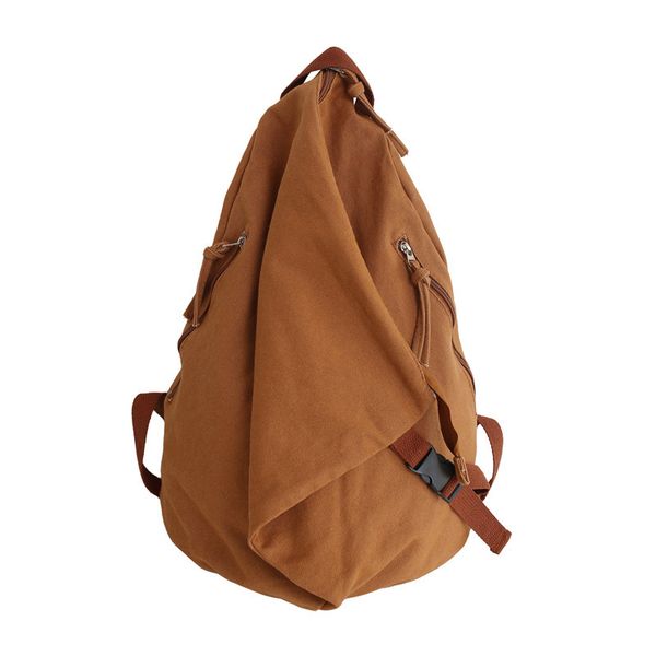 Mochila de lona de algodón Bolsas de diseñador de lujo Color sólido Bolso sin impresión Moda Mochila de hombro de gran capacidad Mochila de mensajero informal para mujer