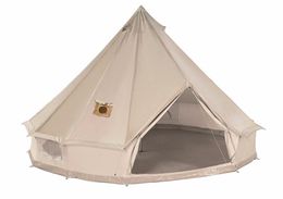 Katoenen canvas bell tent met twee fornuis jassen waterdichte tipi mesh op deur raam tenten en schuilplaatsen