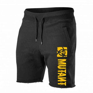 Coton Casual Shorts Hommes Gym Fitness Bodybuilding Bermudes D'été Élégant Imprimer Pantalon Court Bas Mâle Running Sport Vêtements H1210