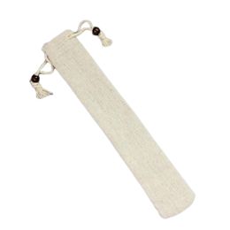 Manga de palillo de algodón Paquete de vajilla simple Bolsillo Accesorios de cocina para el hogar Bolsa de almacenamiento de embalaje de lino de alta calidad 0 95sy Ww