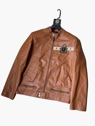 Veste de créateur en coton double face New VE Jacket Pilot Trench-coat pour hommes Varsity baseball pour hommes Hip Harajuku Alphabet cuir Gastroa brodé street wearM-3XL