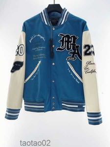 2023Cotton Designer Jackets Bomber Mens Wind Breakher Varsity Baseball Hip Harajuku Letter Patchwork Leather Tianga Embroidery1Awowjqmmmmm