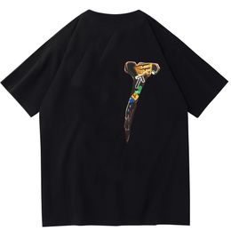 katoenen designer t-shirt damen krokodil designer t-shirt voor vrouw curve zoom sweatshirt swea kleur streep zijlint letter casual klimmen middenstudenten