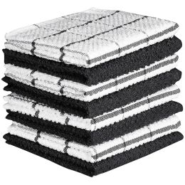 Plato de algodón boquilla suave súper absorbente trapos de limpieza con red de baño diseñada de cocina barra de té de baño pable