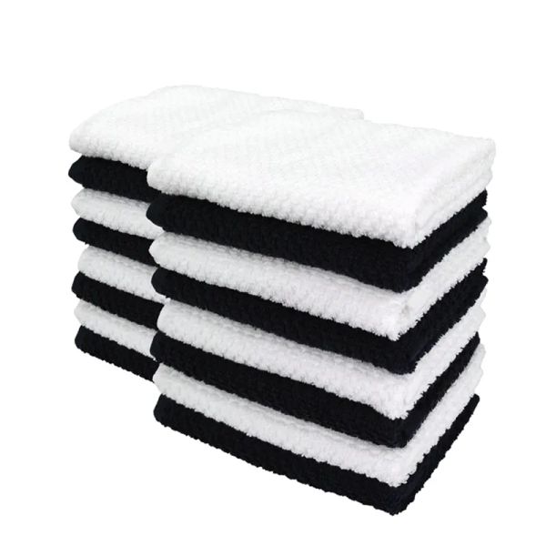 Coton Dishon Service doux Super absorbant Retrage des chiffons en réseau de salle de bain conçue de salle de bain serviettes de thé à la maison Verre Verre Nettoyage à main Fashion Tissu