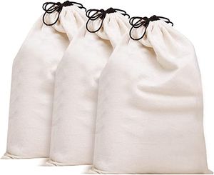 Bolsas de almacenamiento con cordón de algodón, regalo de boda navideño, bolsa lisa DIY, bolsa reutilizable para organizar el hogar