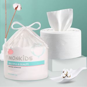 Toallitas secas de algodón, 100 unidades/pieza (rollo), pañuelos de algodón faciales desechables ultra suaves para pieles sensibles, toallitas secas para bebés, uso diario seco y húmedo