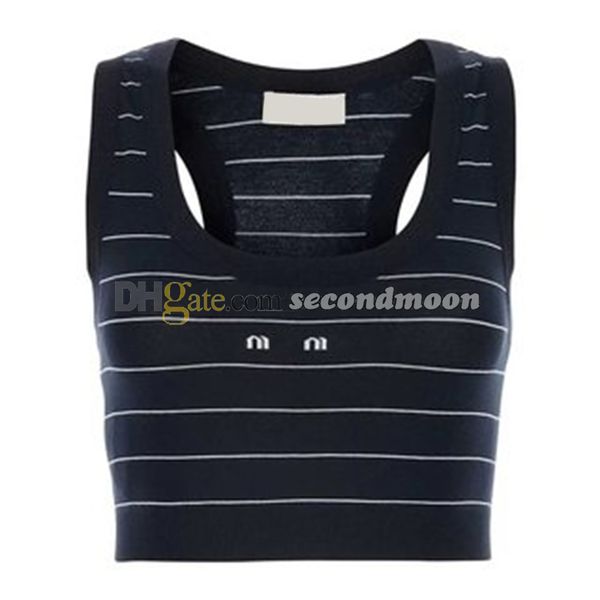 Femmes Elastic Cropped Top Letter Print Tanks Top U Neck Sport T-shirt Summer Souffable Vest