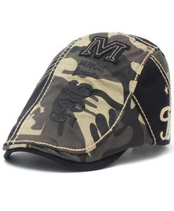 Katoenen platte pet Bill Hat Newsboy Ivy Cabbie Drving Hat Jacht Golf Heren Dames Verstelbaar Gatsby Mode Camouflage 1985 Embroi75548633071975