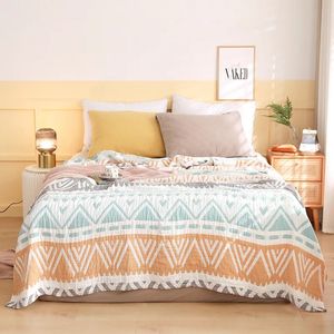 Couverture en mousseline de gaze de coton pour canapé-lit, couvre-lit d'été avec climatisation, couvre-lit pour enfants et adultes, 240115