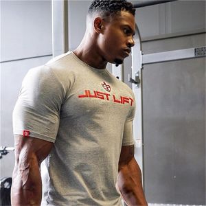 Coton Gym Running Shirt Sport T Hommes À Manches Courtes Workout Training Tees Fitness Top Tshirt D220615