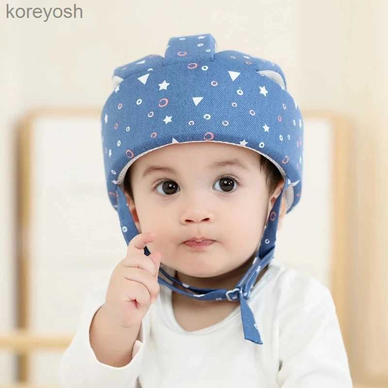 Cotton Infant Pillows Toddler Safety Helmet Baby Kids Head Protection Hat for Walking Crling Baby Learns To Walk The Crash HelmetL231108