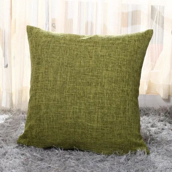 Housses d'oreiller en coton et lin, taie d'oreiller en toile de jute solide, housse de coussin carrée en lin classique, taies d'oreiller décoratives pour canapé, vente en gros