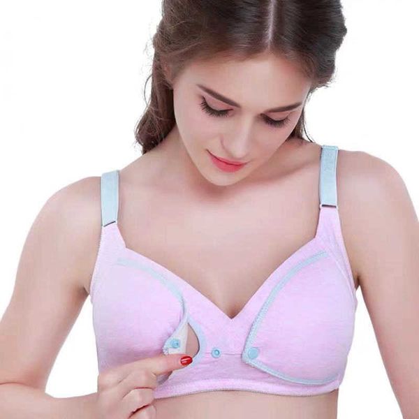 Coton maternité soutien-gorge d'allaitement ensemble enceinte allaitement grossesse femmes sous-vêtements allaitement soutien-gorge soutien gorge allaitement Y0925