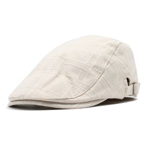 Coton hommes gavroche chapeau bérets britannique Style occidental laine avancée plat lierre casquette classique Vintage rayé béret pour les femmes