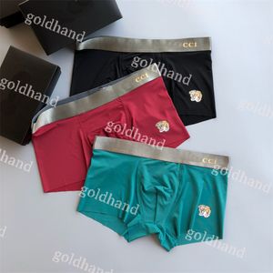 Coton Hommes Sous-vêtements Sous-vêtements Marque Boxers imprimés Designer Sports Hommes Boxers 3pcs avec boîte