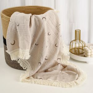 Coton mousseline Baby Swaddle Blanket Pilding Receiving for Born Articles Liber Wrap Babies Babies Couvreau 240417