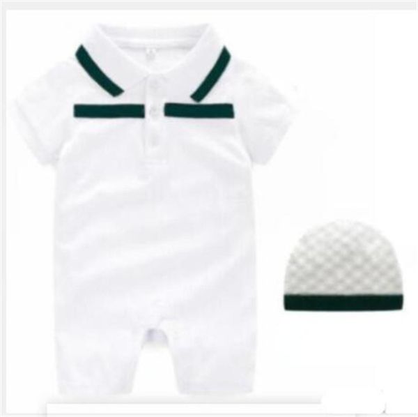 Coton NOUVEAU-né bébé Designer Designer à manches courtes Baby Rompers Clothing Baby Boys Boys Girls Jumps Curch Suit 024 MOIS3746958