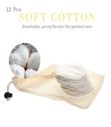 Tampons de coton réutilisables, tampons démaquillants lavables pour peaux sensibles, cosmétiques quotidiens 1113717