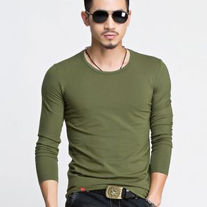 Cotton Shirt Brand 2017 Fashion Men's Label ing Design Tops Tees T Shirts Men Men lange mouw slanke t -shirt homme xxxxxl